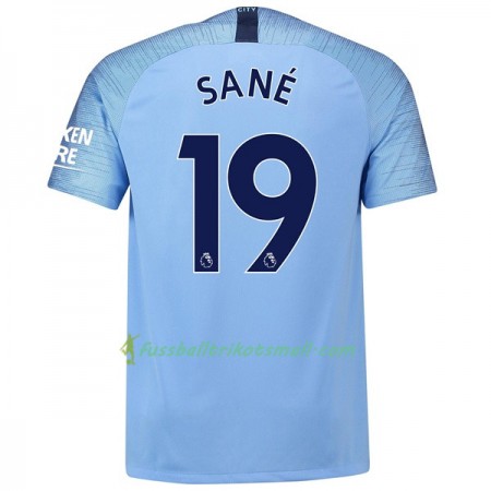 Günstige Fußballtrikots Manchester City Sane 19 2018-2019 Kurzarm Heimtrikotsatz kaufen